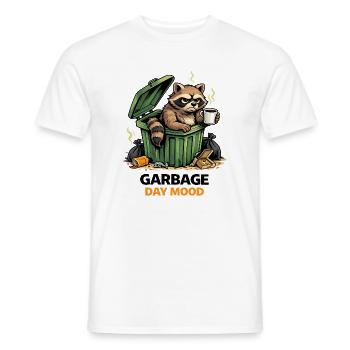 Raccoon in a Trash Can Mood - Men's T-Shirt - white - Front - AI Model Male 178 dark (178cm)