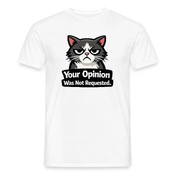 Salty Cat Attitude Tee - Männer T-Shirt - Weiß - Vorne - AI Model Male 178 dark (178cm)