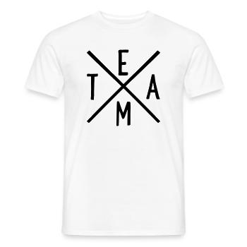 Team - Men's T-Shirt - white - Front - AI Model Male 178 dark (178cm)