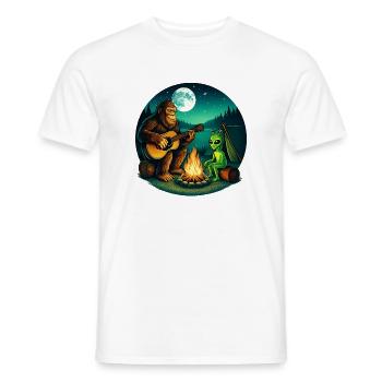 Alien Bigfoot UFO Sasquatch Believers Raumschiff - Männer T-Shirt - Weiß - Vorne - AI Model Male 178 dark (178cm)
