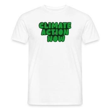 Action climatique dès maintenant - T-shirt homme - blanc - Devant - AI Model Male 178 dark (178cm)
