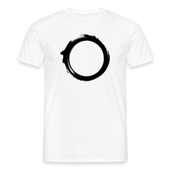 Black Hole Universe Silhouette Minimal Physics - Men's T-Shirt - white - Front - AI Model Male 178 dark (178cm)