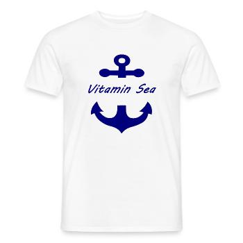 Vitamin-Sea - Men's T-Shirt - white - Front - AI Model Male 178 dark (178cm)