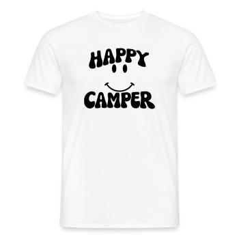 Campeur heureux - T-shirt homme - blanc - Devant - AI Model Male 178 dark (178cm)