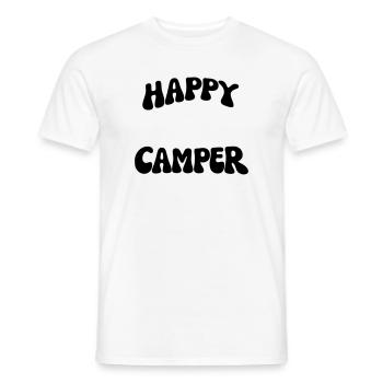 Campeur heureux - T-shirt homme - blanc - Devant - AI Model Male 178 dark (178cm)