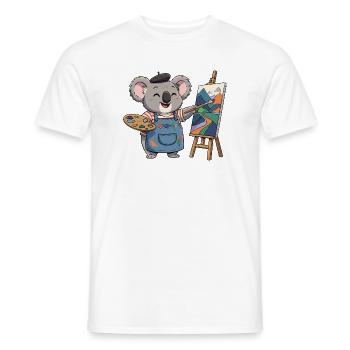 Koala Maler: Bunte Berglandschaft - Männer T-Shirt - Weiß - Vorne - AI Model Male 178 dark (178cm)