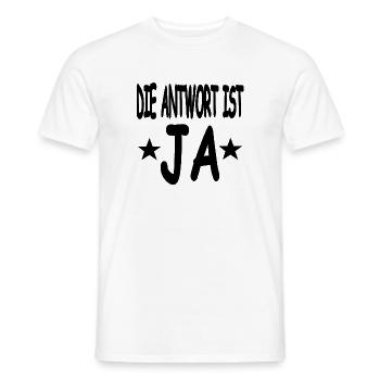 Ja - Männer T-Shirt - Weiß - Vorne - AI Model Male 178 dark (178cm)
