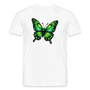 Grüner Schmetterling - Männer T-Shirt - Weiß - Vorne - AI Model Male 178 dark (178cm)