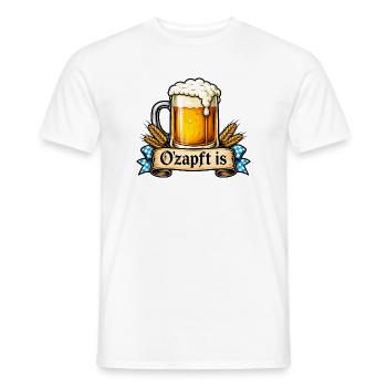 O'zapft is – Bayerischer Spruch - Männer T-Shirt - Weiß - Vorne - AI Model Male 178 dark (178cm)