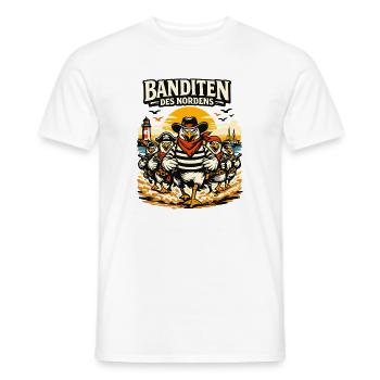 Banditen des Nordens Möwen Fischbrötchen Diebe - Männer T-Shirt - Weiß - Vorne - AI Model Male 178 dark (178cm)