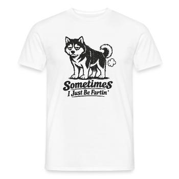 Sometimes I'm just a farting dog. - Men's T-Shirt - white - Front - AI Model Male 178 dark (178cm)
