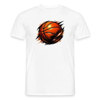 Basketball – Basketballdesign - Männer T-Shirt - Weiß - Vorne - AI Model Male 178 dark (178cm)