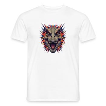 Dinoausbruch Kopfdesign - Männer T-Shirt - Weiß - Vorne - AI Model Male 178 dark (178cm)