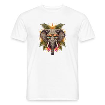 Elephant Sunglasses Tropics - Men's T-Shirt - white - Front - AI Model Male 178 dark (178cm)