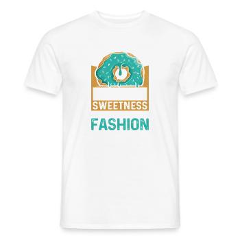 Donut fast food - Men's T-Shirt - white - Front - AI Model Male 178 dark (178cm)