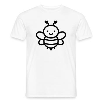 bee - Men's T-Shirt - white - Front - AI Model Male 178 dark (178cm)