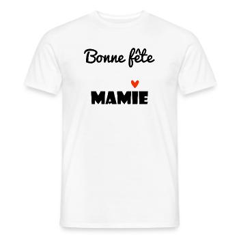 GRANNY. MAMMA. GRANDMOTHER. MOTHER'S DAY. PARTY - Men's T-Shirt - white - Front - AI Model Male 178 dark (178cm)