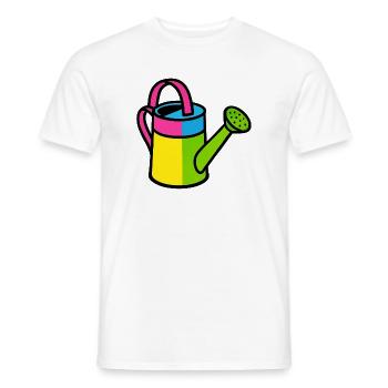 Watering Can Pop Art Colorful Gardening Tool - Men's T-Shirt - white - Front - AI Model Male 178 dark (178cm)