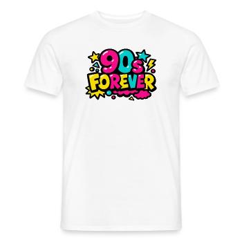 Pop Éternelle des années 90 - T-shirt homme - blanc - Devant - AI Model Male 178 dark (178cm)