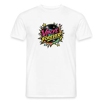 Vinyl Forever Retro Pop - Men's T-Shirt - white - Front - AI Model Male 178 dark (178cm)