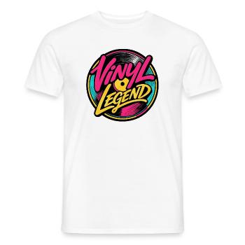 Vinyl Legend - T-shirt homme - blanc - Devant - AI Model Male 178 dark (178cm)