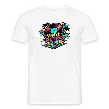 Club Rétro du Vinyle - T-shirt homme - blanc - Devant - AI Model Male 178 dark (178cm)