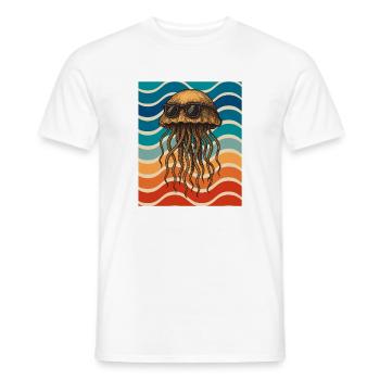 Jellyfish Sonnenbrille Strand - Männer T-Shirt - Weiß - Vorne - AI Model Male 178 dark (178cm)