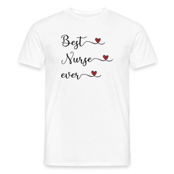 Nurse - best nurse - Men's T-Shirt - white - Front - AI Model Male 178 dark (178cm)