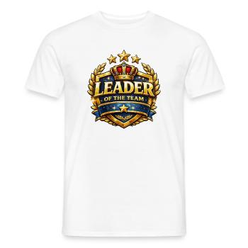 Leader of the Team Crown Badge - Men's T-Shirt - white - Front - AI Model Male 178 dark (178cm)