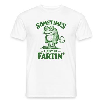 Manchmal bin ich einfach nur ein furzender Frosch. - Männer T-Shirt - Weiß - Vorne - AI Model Male 178 dark (178cm)