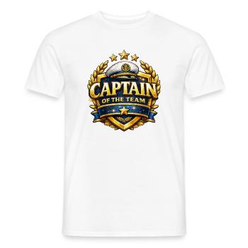 Kapitän der Team Abzeichen - Männer T-Shirt - Weiß - Vorne - AI Model Male 178 dark (178cm)
