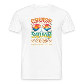 Kreuzfahrt Squad 2026 Sonnenuntergang - Männer T-Shirt - Weiß - Vorne - AI Model Male 178 dark (178cm)