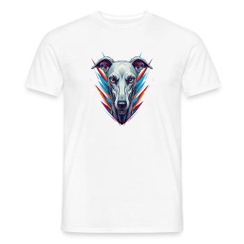 Neon Greyhound Icon - Men's T-Shirt - white - Front - AI Model Male 178 dark (178cm)
