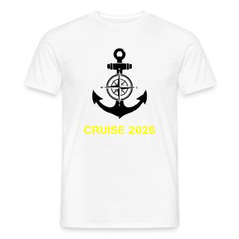 Cruise 2026 Anchor Compass - Men's T-Shirt - white - Front - AI Model Male 178 dark (178cm)