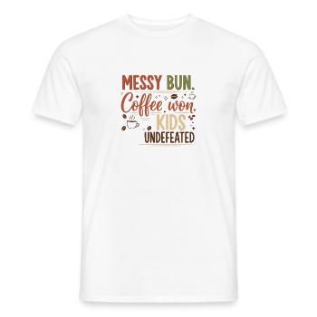 Unordentliches Brötchen, Kaffee gewonnen - Männer T-Shirt - Weiß - Vorne - AI Model Male 178 dark (178cm)