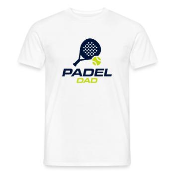 Padel Dad Funny Padel Gift Shirt - Men's T-Shirt - white - Front - AI Model Male 178 dark (178cm)