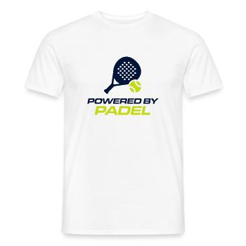 Propulsé par Padel Athlete Sport Club Design - T-shirt homme - blanc - Devant - AI Model Male 178 dark (178cm)