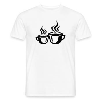Symbole du café Café - T-shirt homme - blanc - Devant - AI Model Male 178 dark (178cm)