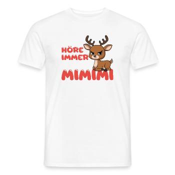 Ich Höre Immer Nur Mimimi Reh - Männer T-Shirt - Weiß - Vorne - AI Model Male 178 dark (178cm)