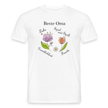 Beste Oma - Männer T-Shirt - Weiß - Vorne - AI Model Male 178 dark (178cm)