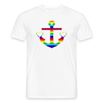 Anker-Bunt - Men's T-Shirt - white - Front - AI Model Male 178 dark (178cm)