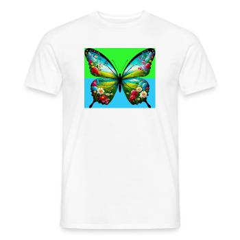 Schmetterling - Männer T-Shirt - Weiß - Vorne - AI Model Male 178 dark (178cm)