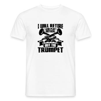 Trompettiste retraité - T-shirt homme - blanc - Devant - AI Model Male 178 dark (178cm)