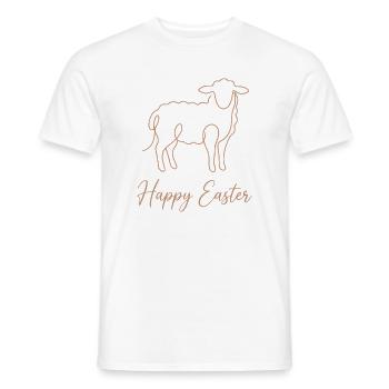 Happy Easter, Cute Lamb Spring Shirt, Hoodie, Bag - Männer T-Shirt - Weiß - Vorne - AI Model Male 178 dark (178cm)