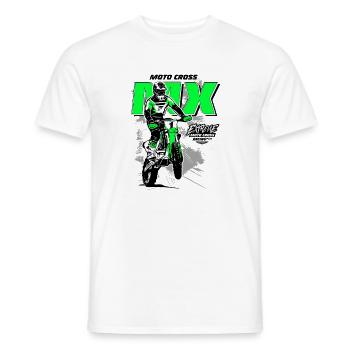 Moto Cross - Supercross - Moto Cross - Offroad - Männer T-Shirt - Weiß - Vorne - AI Model Male 178 dark (178cm)
