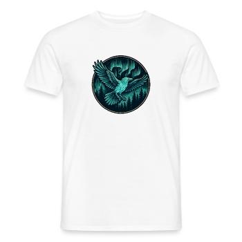 Raven in the Nightwood emblem - Men's T-Shirt - white - Front - AI Model Male 178 dark (178cm)