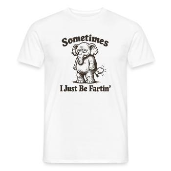 Sometimes I just fart. - Men's T-Shirt - white - Front - AI Model Male 178 dark (178cm)
