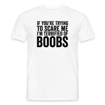 Si tu essaies de me faire peur : j’ai p - T-shirt homme - blanc - Devant - AI Model Male 178 dark (178cm)
