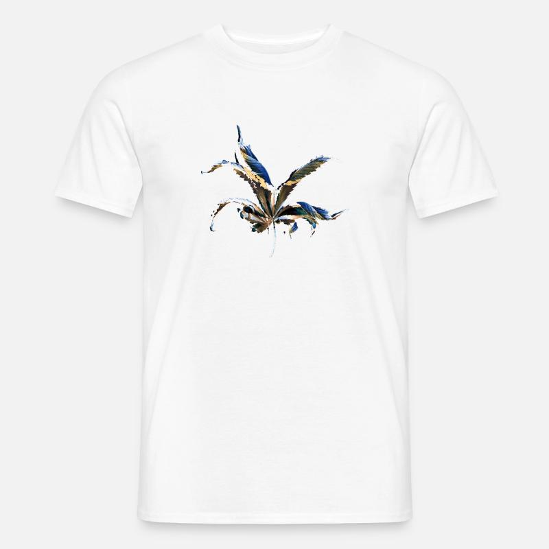 Blattschichten - Männer T-Shirt - Weiß