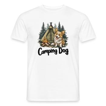 Camping Dog Saying Camping Dog Camper Gift - Men's T-Shirt - white - Front - AI Model Male 178 dark (178cm)